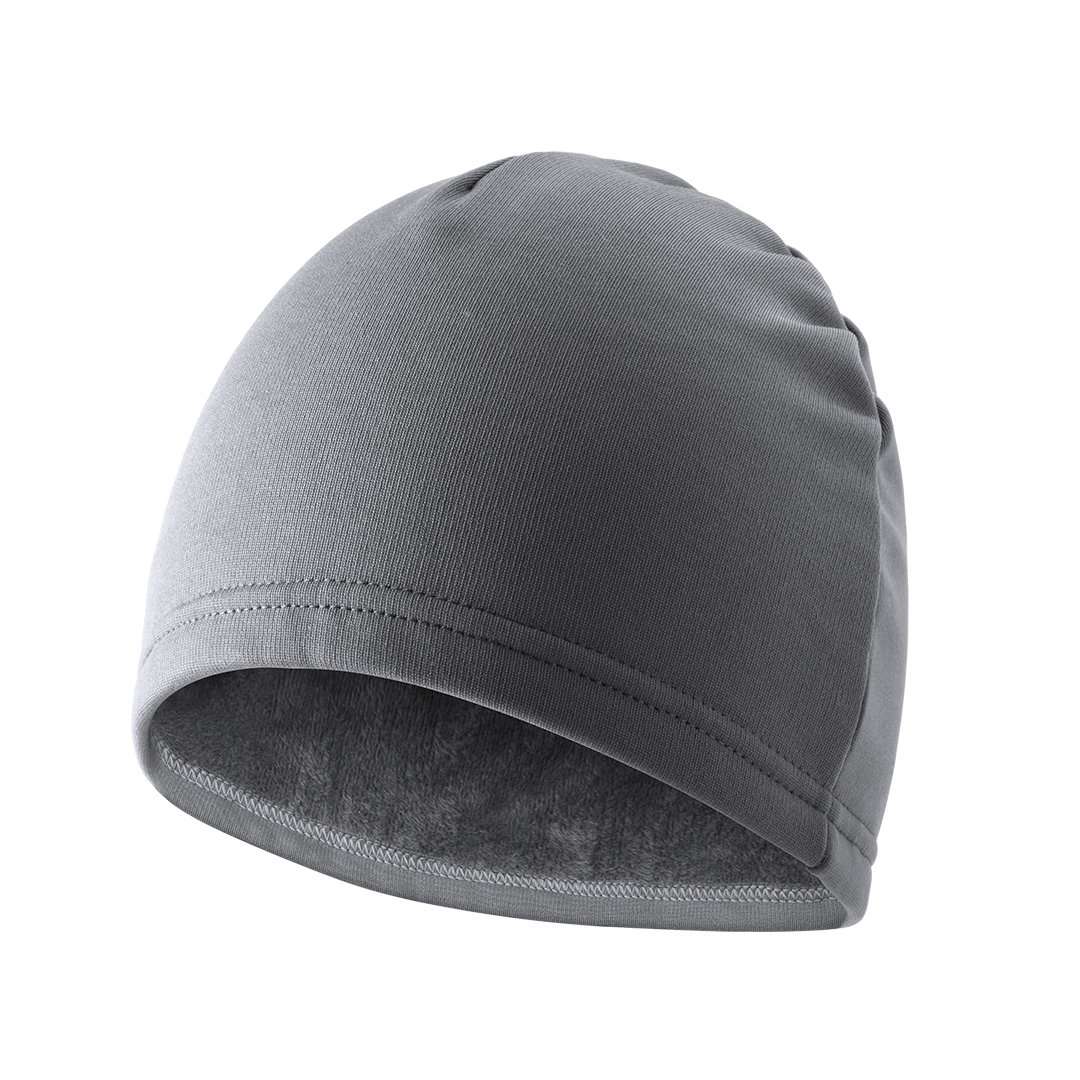 Gorro deportivo blanco Folten en poliéster con coral fleece cómodo
