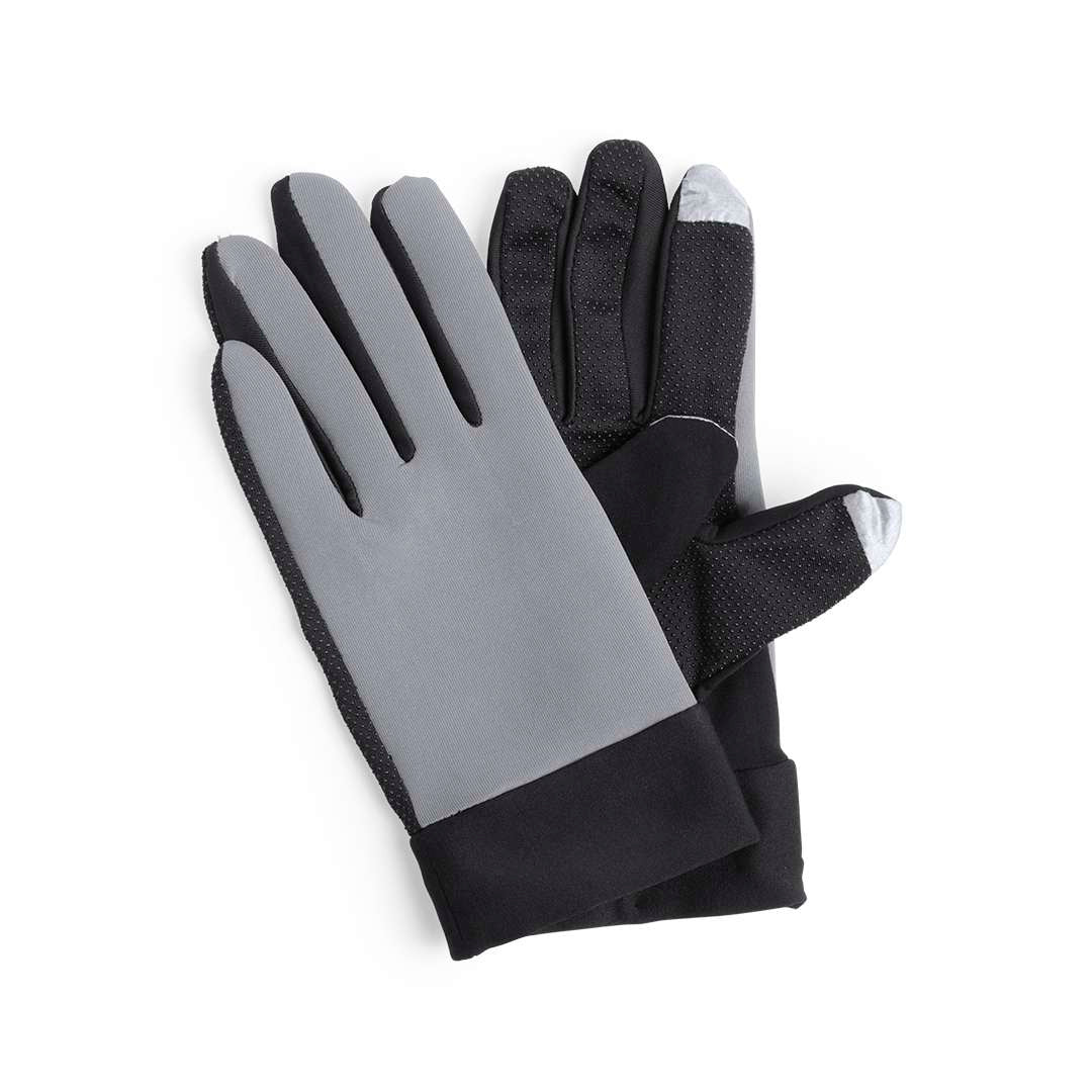 Guantes deportivos bicolor con agarre y función táctil - Talla única