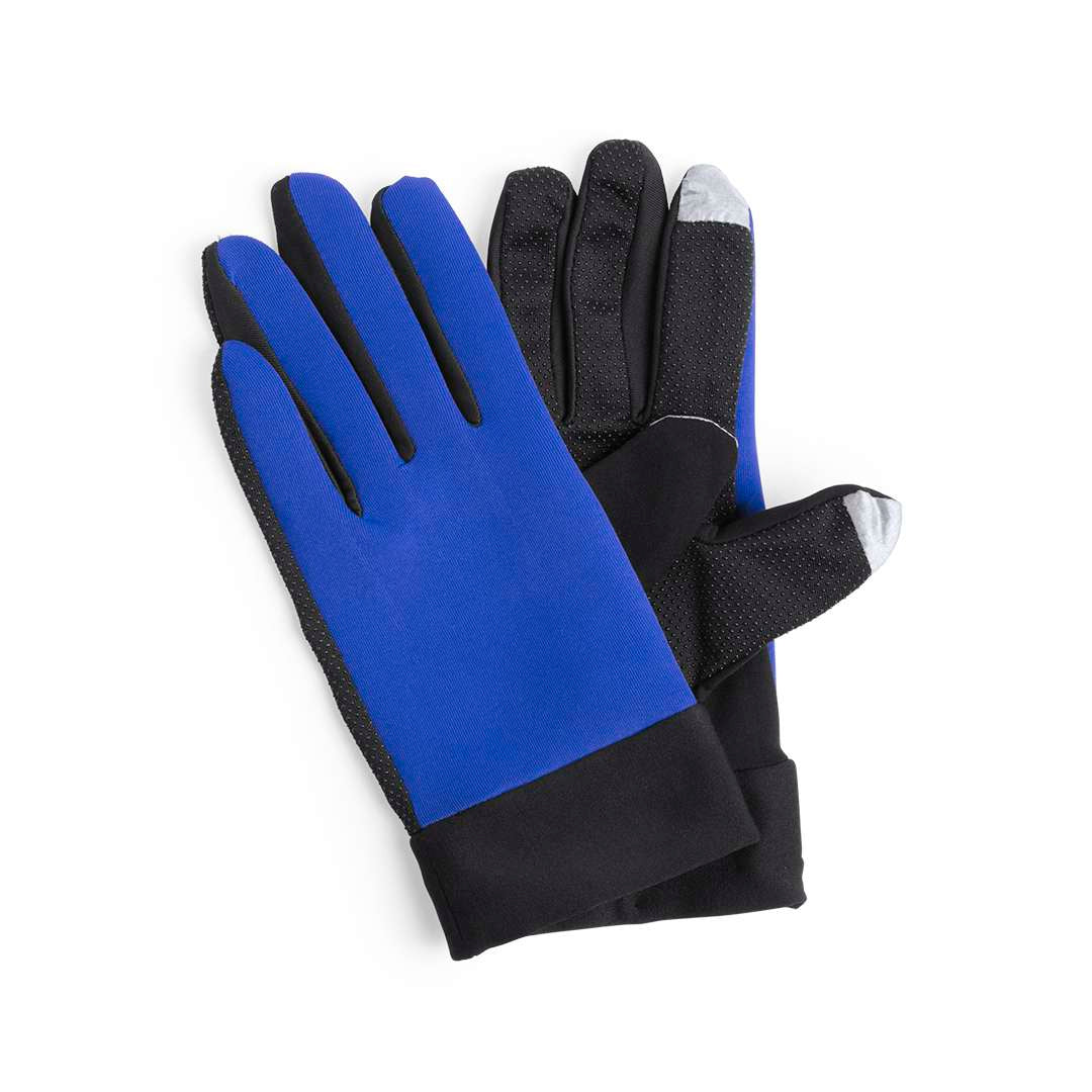 Guantes deportivos bicolor con agarre y función táctil - Talla única
