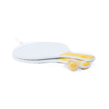 Palas de Playa Kongal en Madera Natural Blanca con Bolsa y Pelota