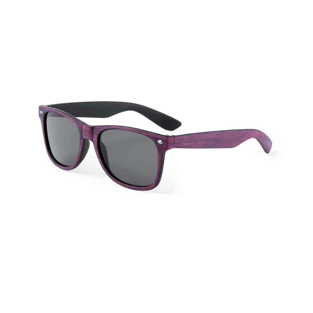 Gafas de sol Leychan con montura efecto madera y lentes ahumadas