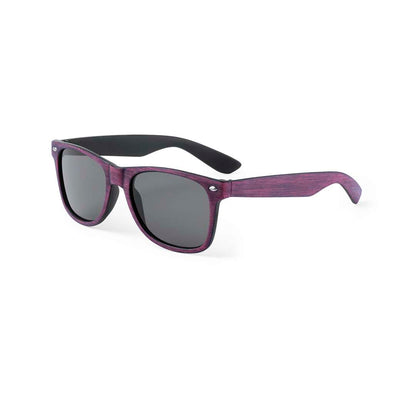 Gafas de sol Leychan con montura efecto madera y lentes ahumadas