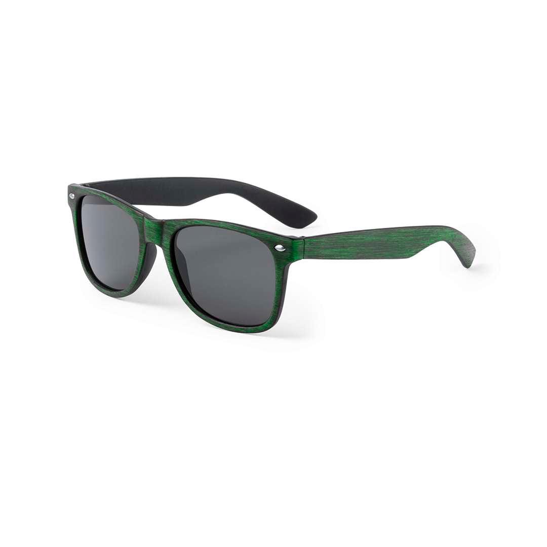 Gafas de sol Leychan con montura efecto madera y lentes ahumadas