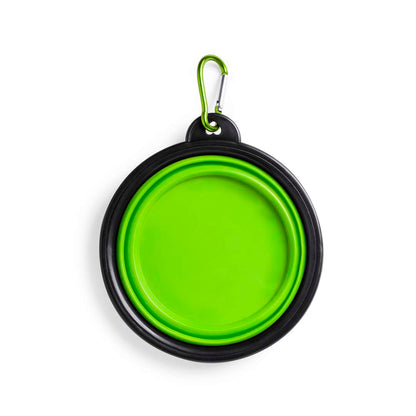Bowl Plegable para Mascotas 450ml con Mosquetón Metálico
