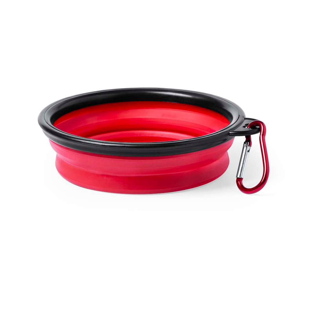 Bowl Plegable para Mascotas 450ml con Mosquetón Metálico