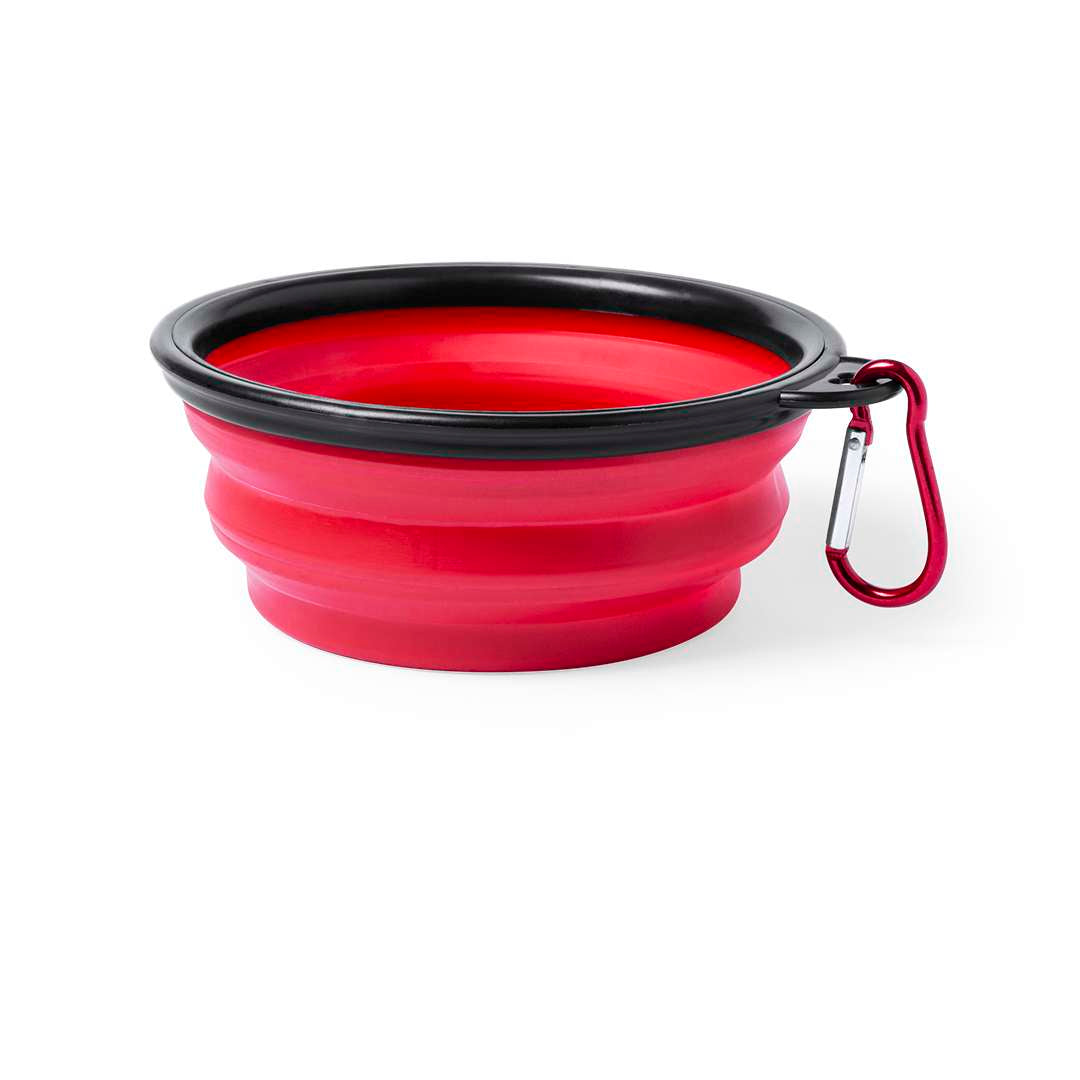 Bowl Plegable para Mascotas 450ml con Mosquetón Metálico