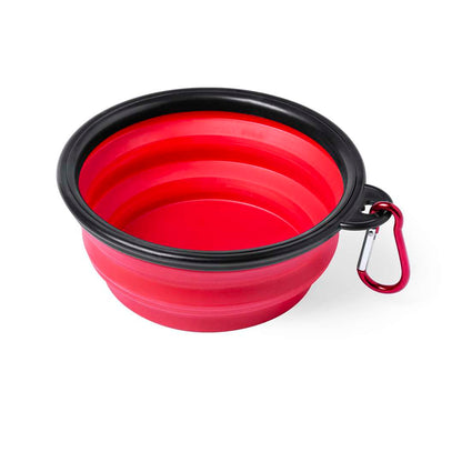 Bowl Plegable para Mascotas 450ml con Mosquetón Metálico