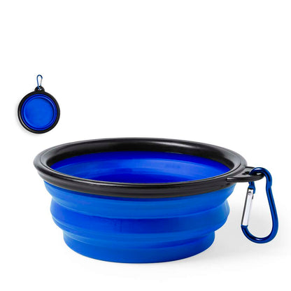 Bowl Plegable para Mascotas 450ml con Mosquetón Metálico