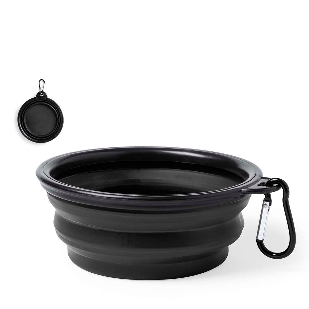 Bowl Plegable para Mascotas 450ml con Mosquetón Metálico