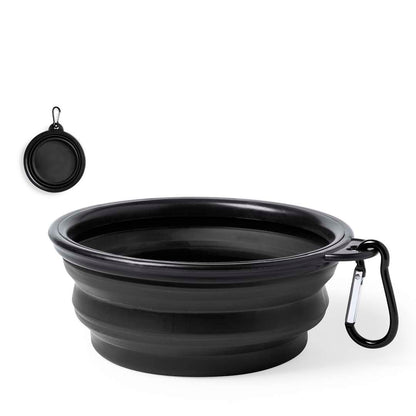 Bowl Plegable para Mascotas 450ml con Mosquetón Metálico
