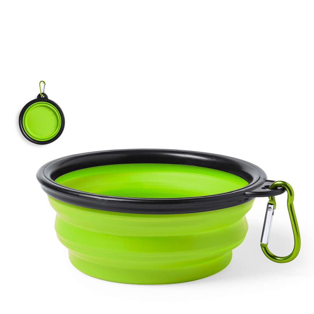 Bowl Plegable para Mascotas 450ml con Mosquetón Metálico