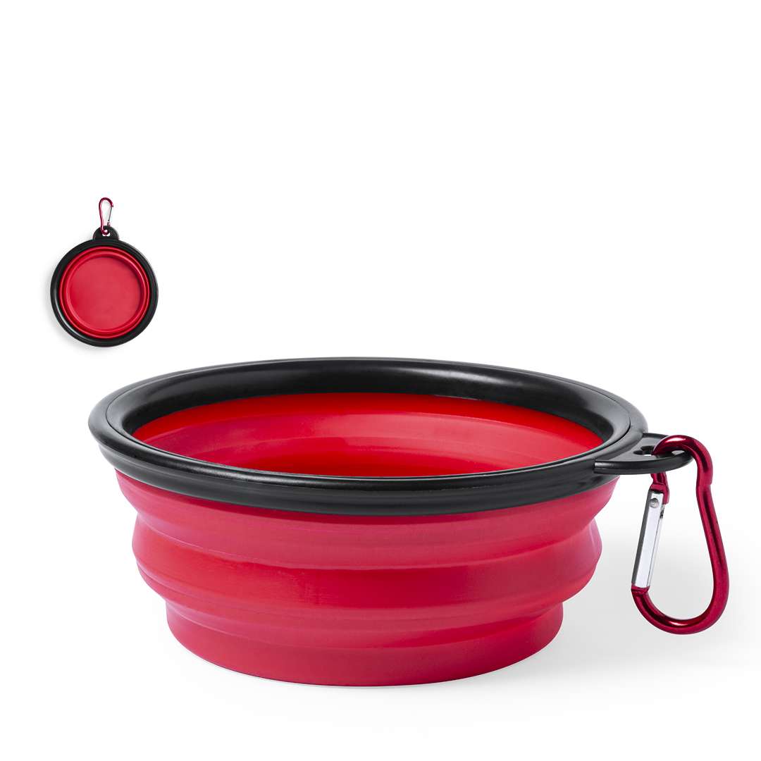 Bowl Plegable para Mascotas 450ml con Mosquetón Metálico