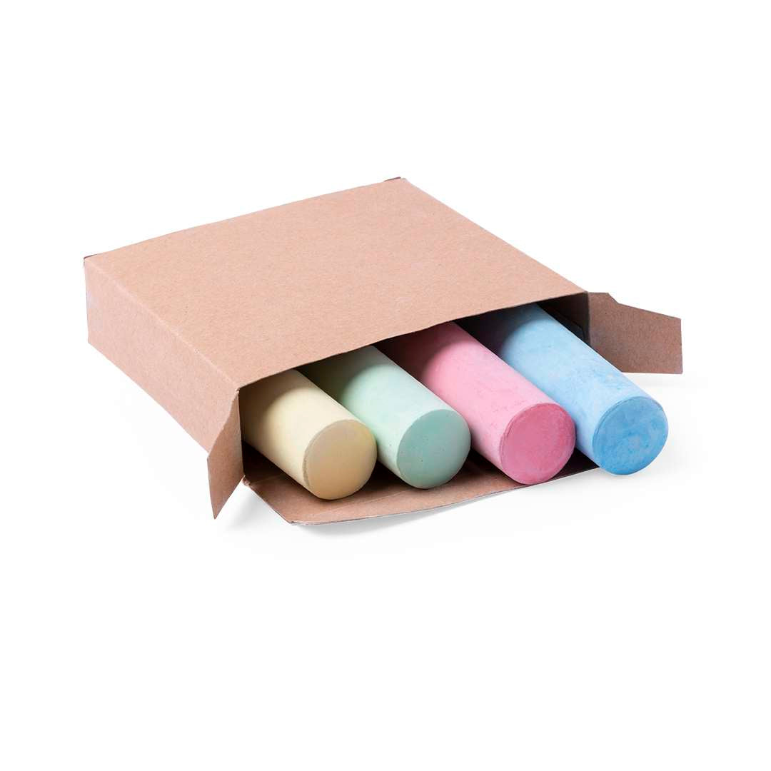 Caja de tizas XL colores surtidos en estuche reciclado