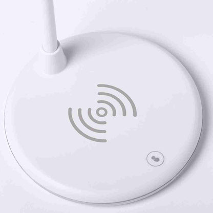 Lámpara de mesa Almalux Multifunción - Cargador QI y Altavoz - Permite Ajuste de Intensidad de Luz