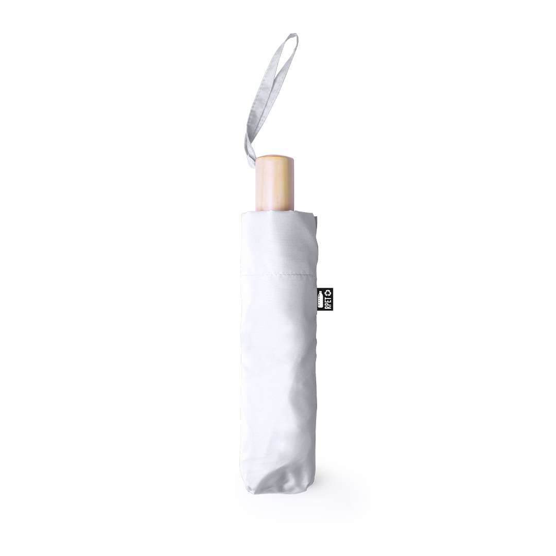Paraguas Plegable Brosian Nature RPET con Mango de Madera