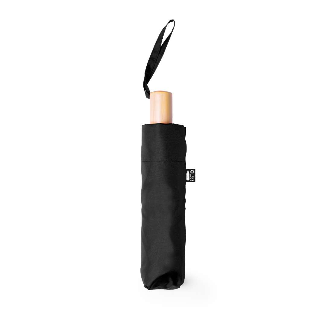 Paraguas Plegable Brosian Nature RPET con Mango de Madera