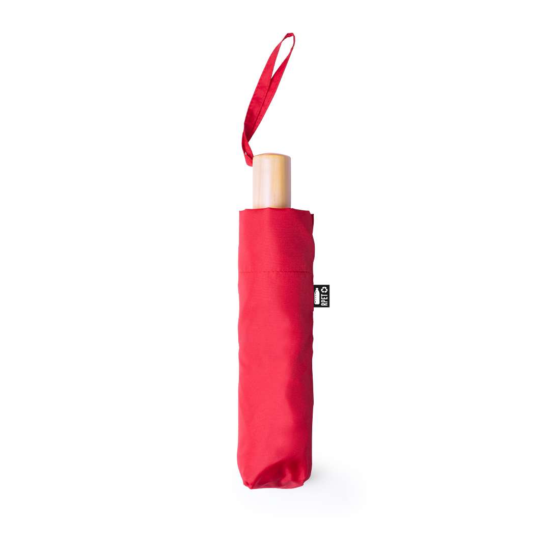 Paraguas Plegable Brosian Nature RPET con Mango de Madera