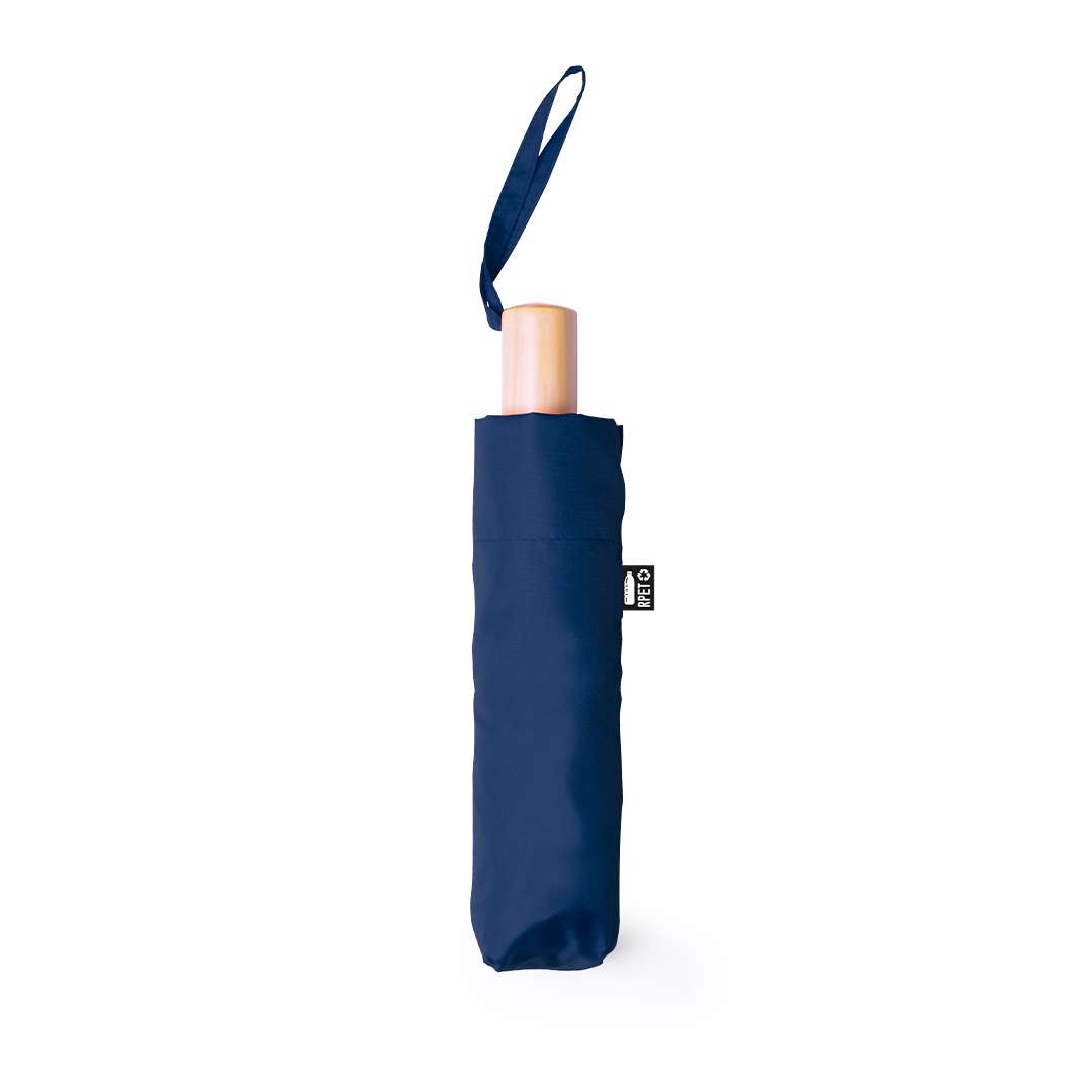 Paraguas Plegable Brosian Nature RPET con Mango de Madera