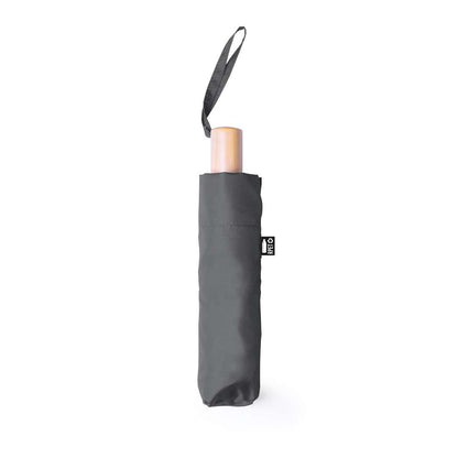 Paraguas Plegable Brosian Nature RPET con Mango de Madera