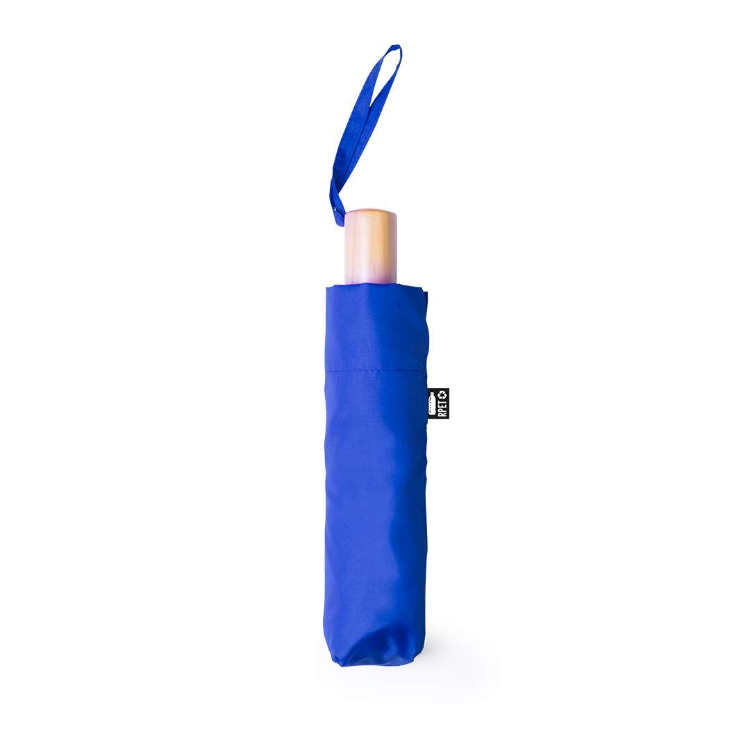 Paraguas Plegable Brosian Nature RPET con Mango de Madera