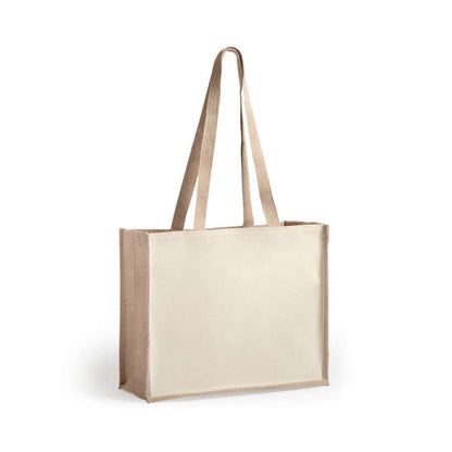 Bolsa Nature en yute y algodón laminado, resistente y espaciosa