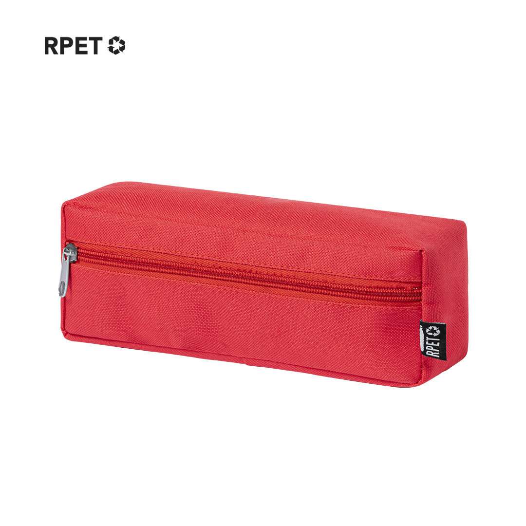 Estuche sostenible en poliéster 600D RPET con cremallera frontal