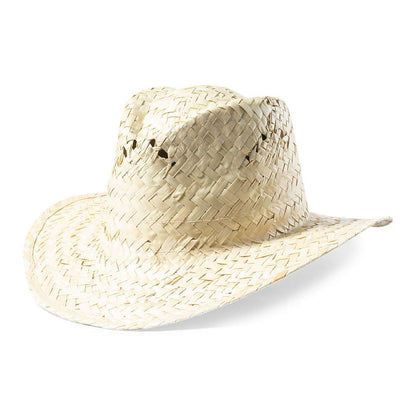 Sombrero de paja blanco Lúa con cinta interior cómoda y ventilación