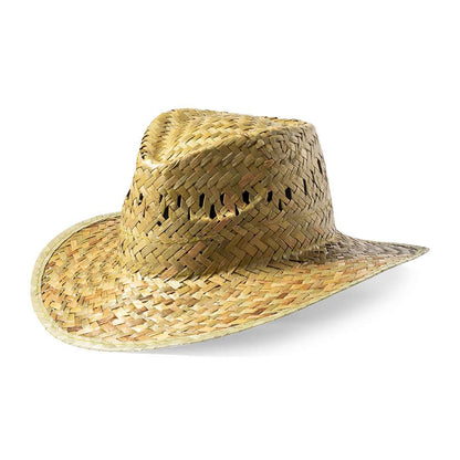 Sombrero de paja trenzada verde natural transpirable y cómodo