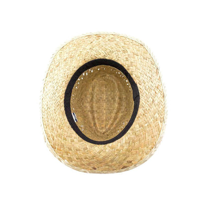 Sombrero de paja trenzada verde natural transpirable y cómodo