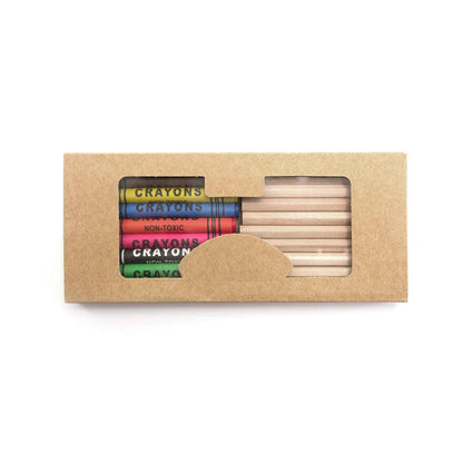 Set de 19 piezas Aladín con ceras y lápices en estuche natural