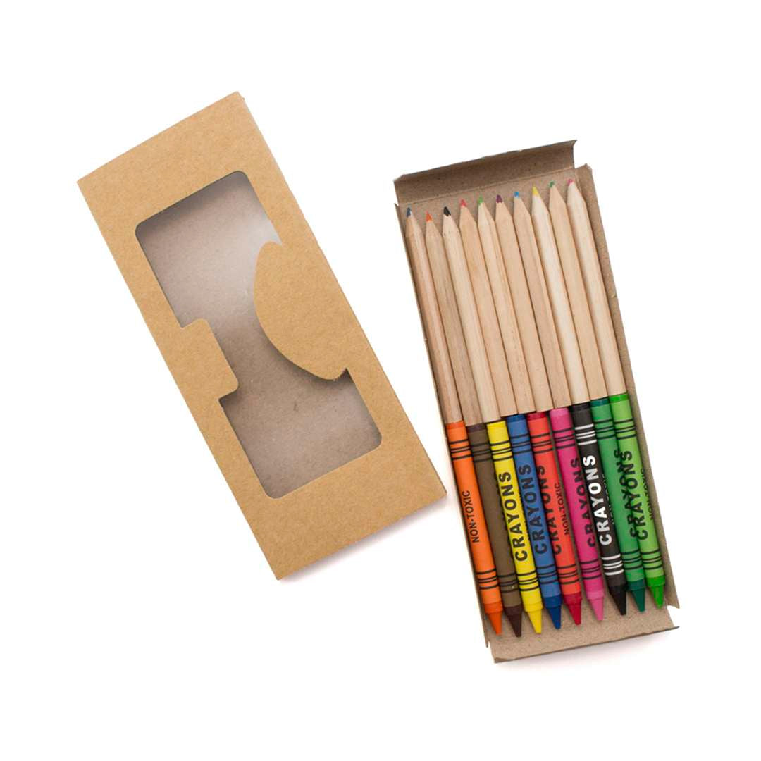 Set de 19 piezas Aladín con ceras y lápices en estuche natural