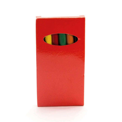 Set de 6 lápices de madera de colores brillantes con caja ventana
