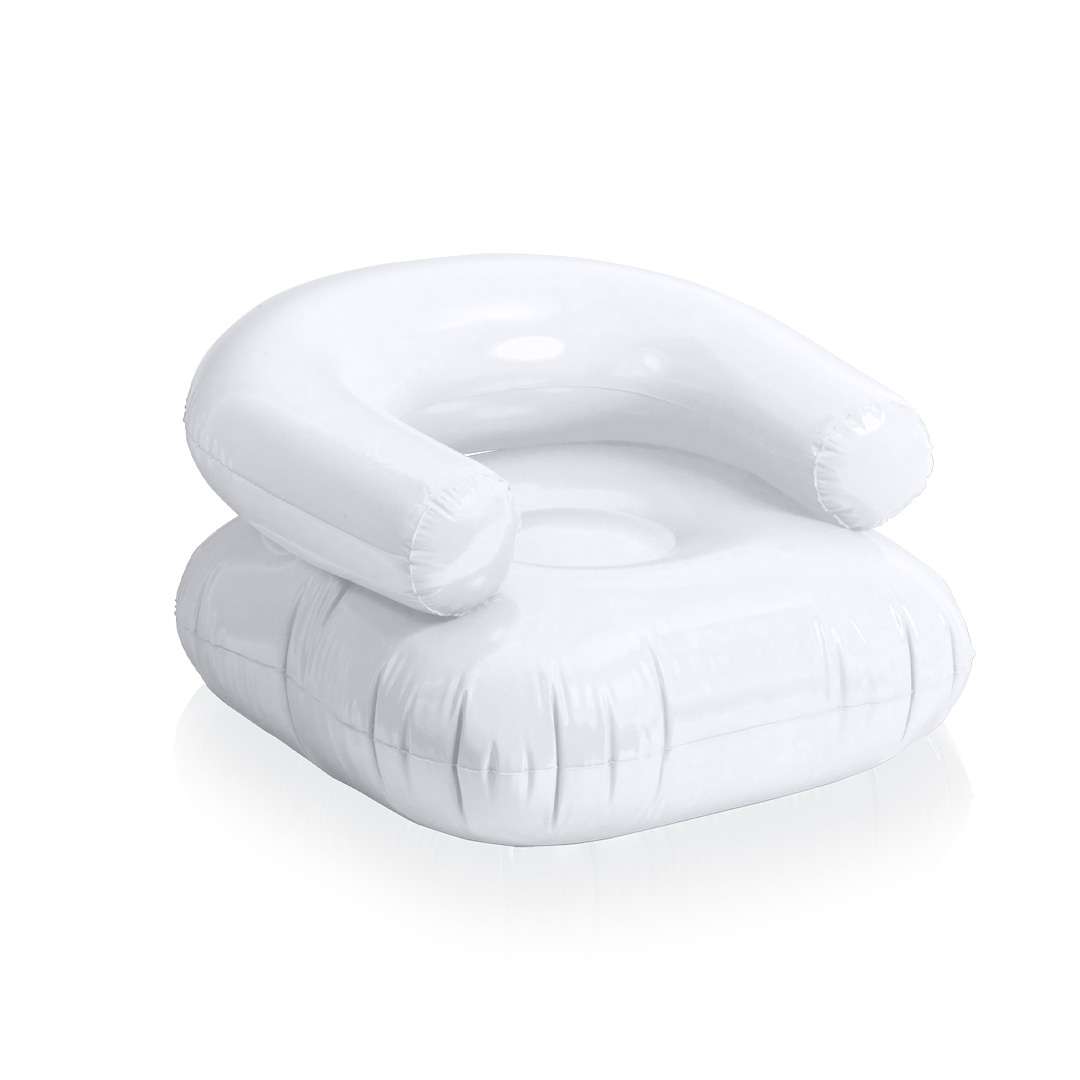 Sillón inflable en PVC con asiento reforzado y respaldo cómodo