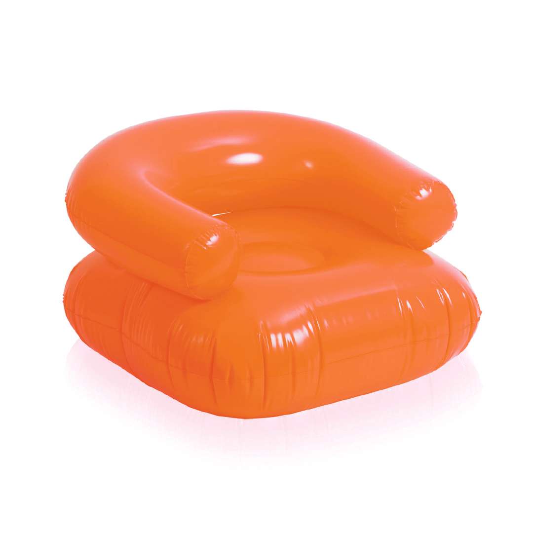 Sillón inflable en PVC con asiento reforzado y respaldo cómodo