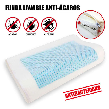 Almohada Viscolástica Almalux® con Gel Refrescante y Efecto Memoria