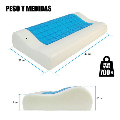 Almohada Viscolástica Almalux® con Gel Refrescante y Efecto Memoria