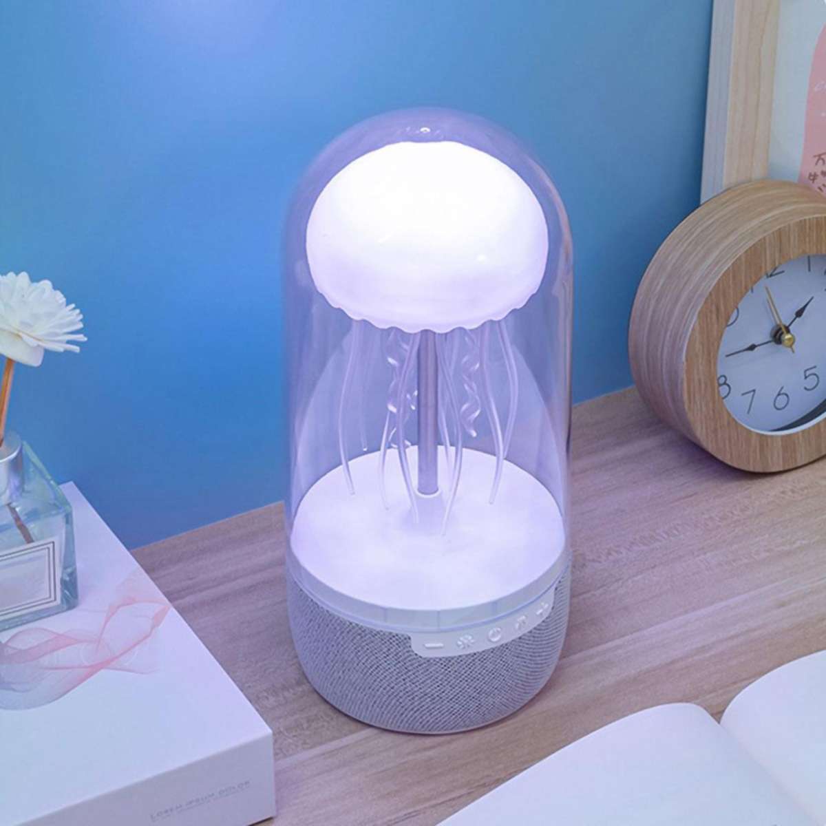 Lámpara Altavoz Bluetooth Almalux® Medusa, Radio FM, Tarjeta TF, Luz Led Brillante