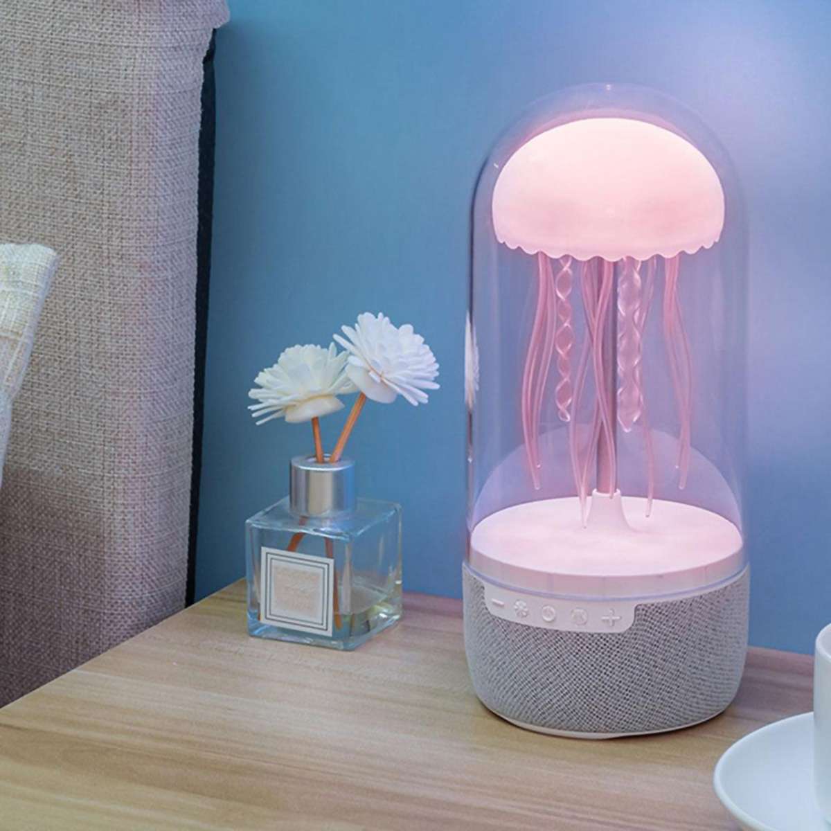 Lámpara Altavoz Bluetooth Almalux® Medusa, Radio FM, Tarjeta TF, Luz Led Brillante