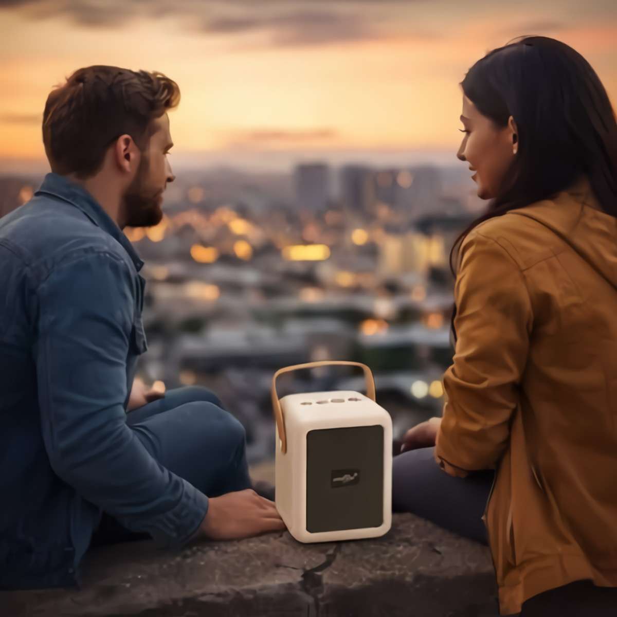 Altavoz Bluetooth Almalux® Portátil con Radio FM, USB, TF, TWS y Karaoke, Luz RGB, Batería Recargable 500mAh y Sonido Potente 52mm