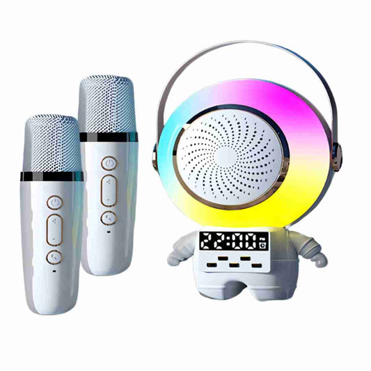 Altavoz Karaoke Almalux® con forma de Astronauta y doble micrófono