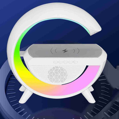 Altavoz Lámpara Bluetooth portátil Almalux® -  Lámpara de mesa, Altavoz y cargador inalámbrico tipo G