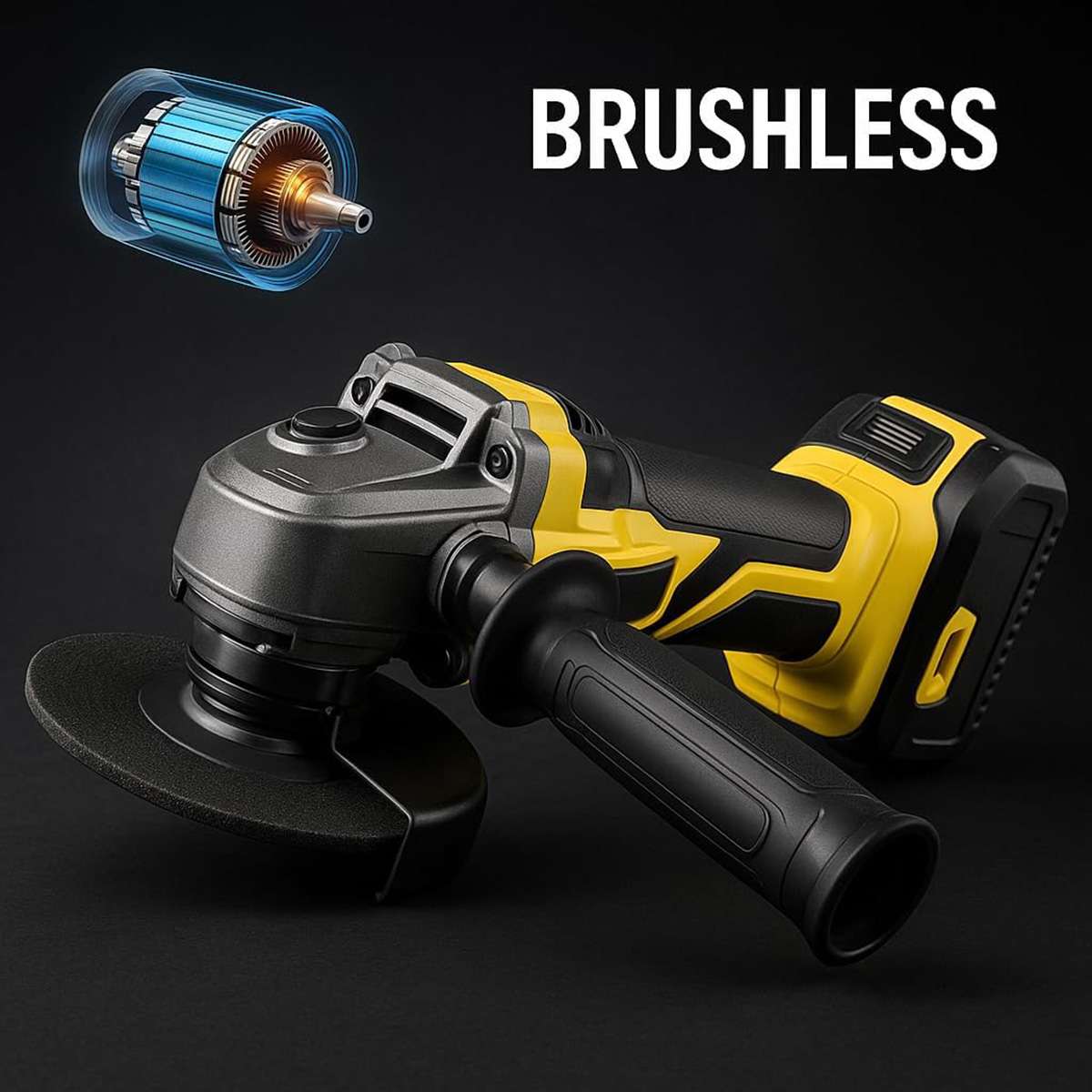 Amoladora Angular Almalux® 21V Brushless – Equivalente a 800W con 3 Velocidades y Disco 115 mm