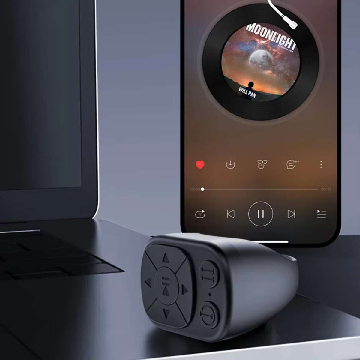 Anillo de Control Remoto Almalux®, Diseño Ergonómico, Control Bluetooth para Controlar Remotamente TikTok, Selfies, Me Gusta, Subir y Bajar