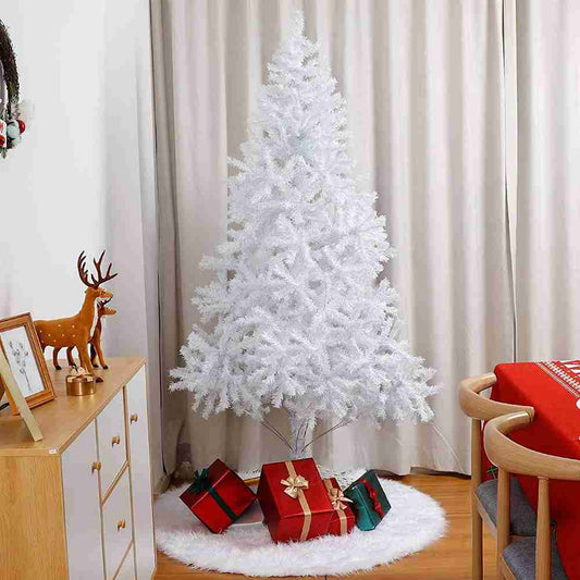 Árbol de Navidad PVC de Alta Calidad para Decoración Interior - Reutilizable y Fácil de Montar - Blanco