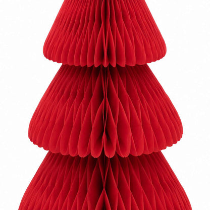 Árbol de Navidad de Papel Rojo Plegable Magnético – Decoración Navideña Reutilizable de Montaje Fácil