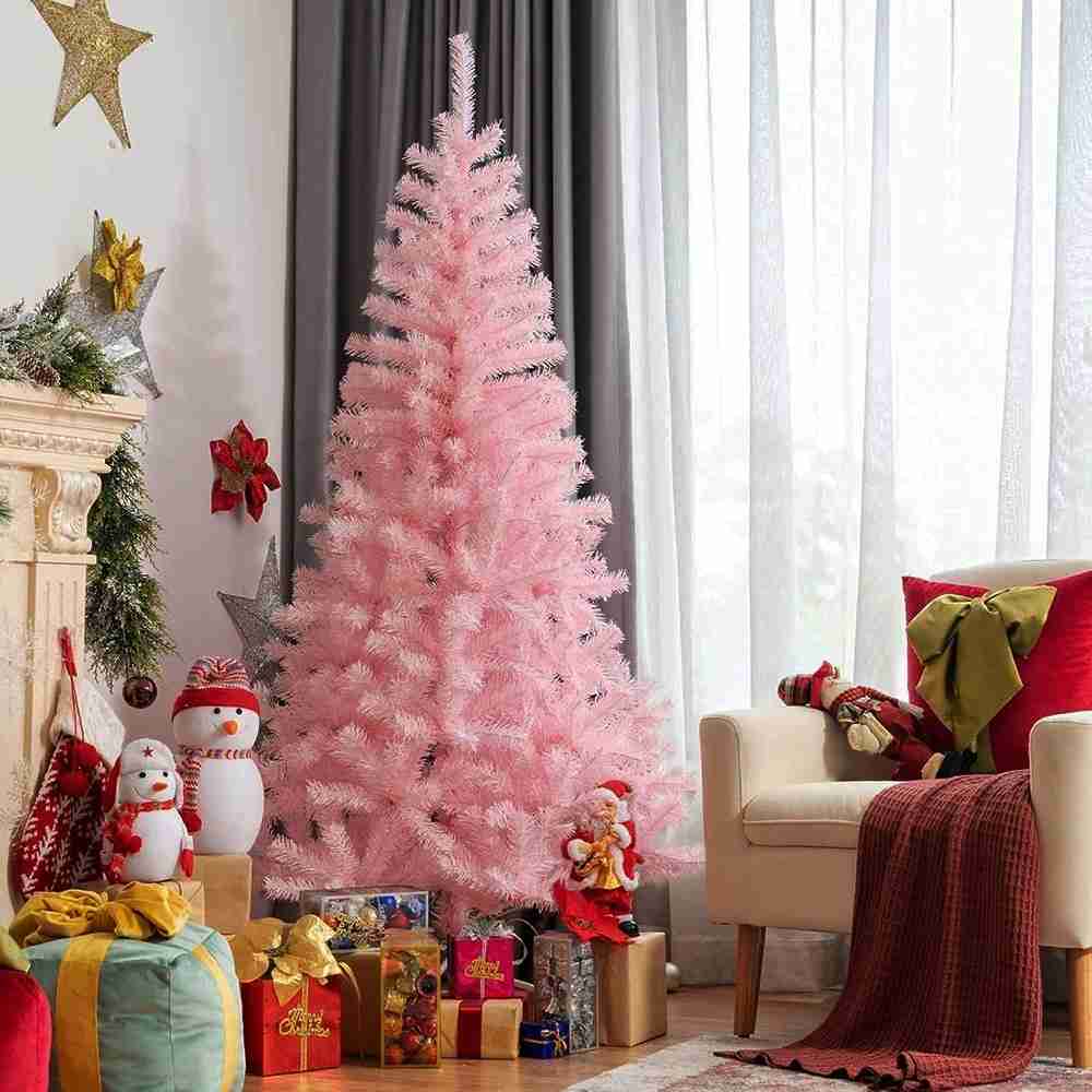 Árbol de Navidad Almalux® PVC de Alta Calidad para Decoración Interior - Reutilizable y Fácil de Montar Rosa