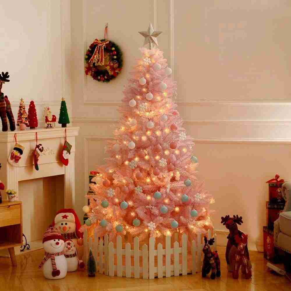 Árbol de Navidad Almalux® PVC de Alta Calidad para Decoración Interior - Reutilizable y Fácil de Montar Rosa
