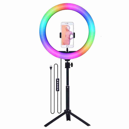 Aro Led Luz 12 Pulgadas 9 Modos De Color Y Tripode 166cm