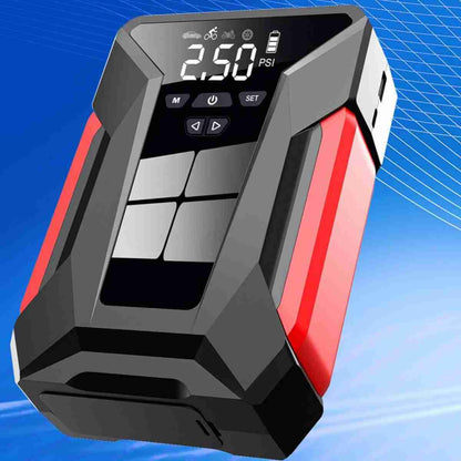 Arrancador de baterías para coche con compresor de inflado de ruedas -  Linterna y PowerBank Almalux® 4 en 1 integrado de 17000mAH