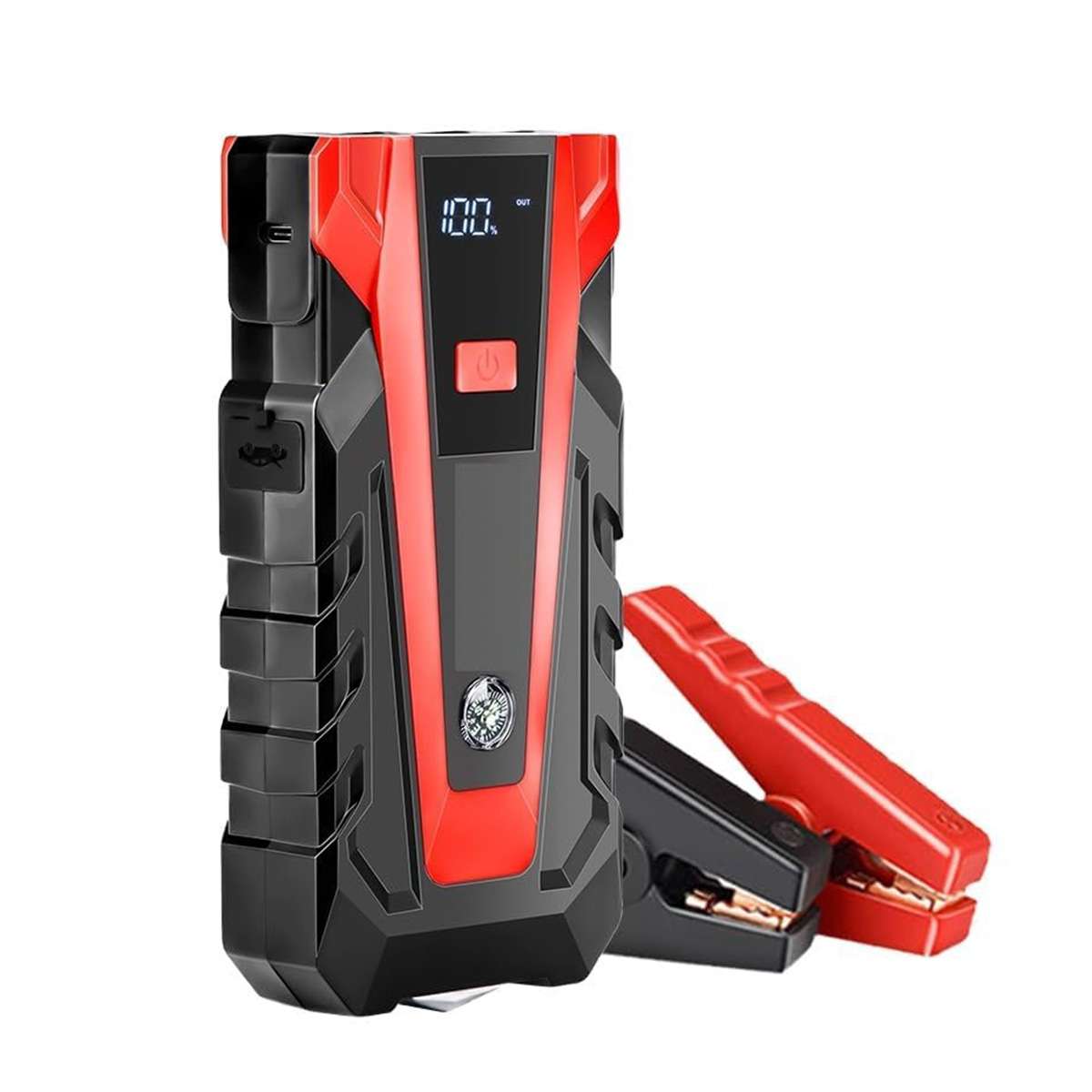 Arrancador de Batería Almalux® 12V 14000 mAh con Pinzas Inteligentes, Power Bank USB, Linterna LED SOS y Estuche